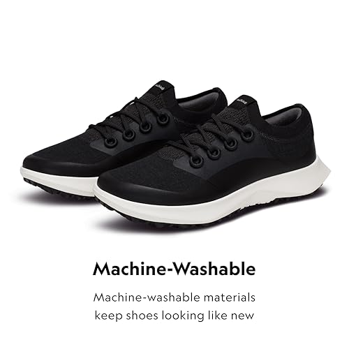 Allbirds Men's Golf Dasher, Lightweight Golf Sneaker Shoes - Natural Black, Dark Grey (Blizzard Sole) - 8 Medium