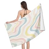 【 Taille 】 Drap de plage rayé coloré en 3D 80x160 cm pour adultes enfants homme femme fille.