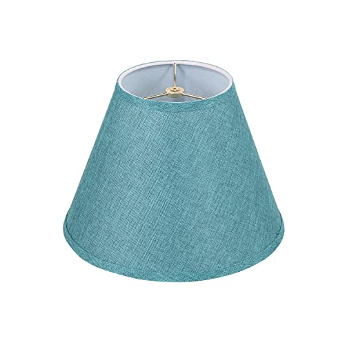 Image of Aspen Creative 32078A Transitional Empire Shape Spider Construction Lamp Shade in Teal, 6 inch Top x 12 inch Bottom x 9 inch Slant