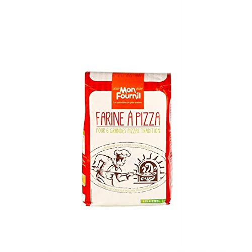 Farine à pizza type 00 Mon Fournil lot de 4 x 1kg pour pâte fine et croustillante