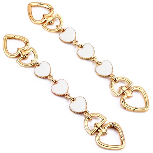 Tmtains 2Pcs Purse Extender Chain Gold Bag Extender Chain Hearts