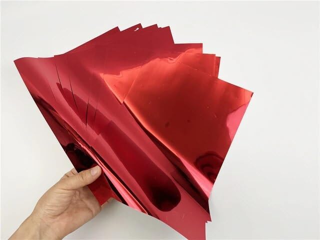 A4 50PCS Rose Red Metallic Colors Film Stamping Laser Printer Use Toner Activated Foil Paper Sheet - (Color: red)