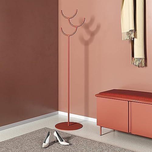 Porte-vêtements autoportant en métal robuste et stable Rosso