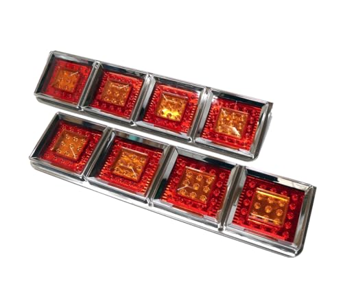 Amazon | 24Vトラック用テールランプ4連 LED 日野 テール 角型 薄型 4