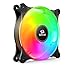 Redragon - GC-F013 - Computer Case 120mm PC Cooling Fan - 4pin PWM Silent Computer with S-FDB Bearing Included - up to 1550RPM Cooling Fan -RGB LED (3 Packs)