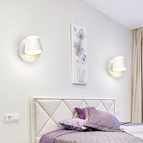 Maksone Wall Sconce With 360 Rotatable Led Modern Wall Light, Up And Down Wall Lamp Indoor, 4000K White Nightlight For Bedroom Living Room Reading Room Stair Lights Decor #TOP4