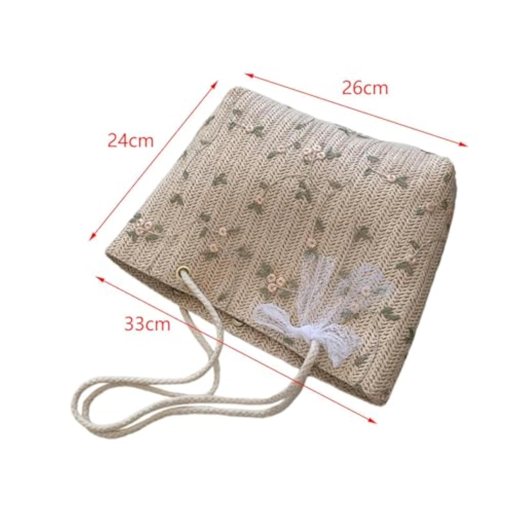 Travel Straw Totes Bag Purse Straw Beach Bag