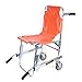 Orange EMS Emergency Evacuation 2 Wheel Stair Chair Lift Foldable Aluminum Lift Stair Chair with 3 Adjustable Straps and Black Quick Release Buckles Mobility Aids Equipment Transfer Wheelchair