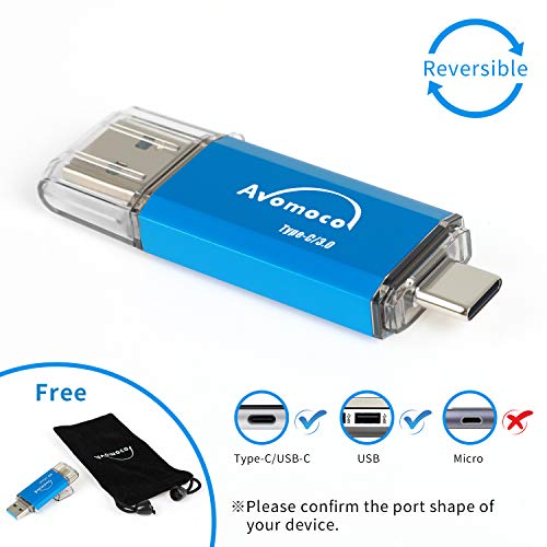 Avomoco Usb 3.0/3.1 128Gb Type C Dual High Speed Flash Drive For Usb C Phones,Tablets,Photo Memory Drive For Samsung Galaxy S8/S8+/S9/S9+,Note7/8/9,A6S/A9S,Google Pixel,Lg,Hua Wei. #TOP1