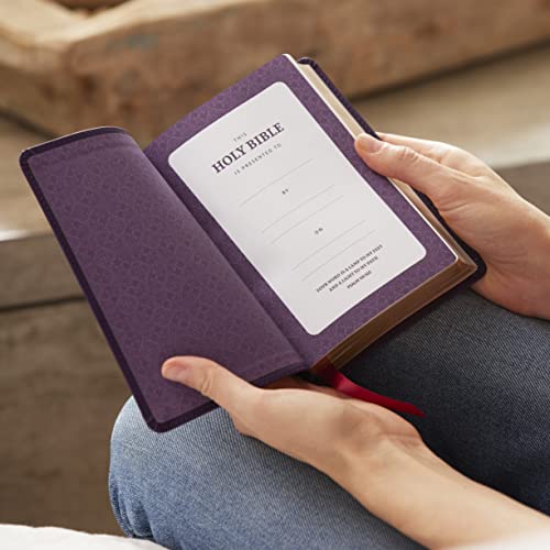 NKJV Compact Paragraph-Style Bible W/ 43,000 Cross References, Brown Leathersoft, Red Letter, Comfor