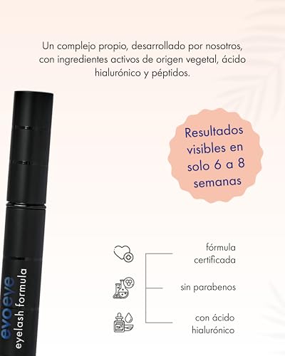 EVOBEAUTÉ evoeye Eyelash Formula 2.0 3 ml I Sérum de pestañas con refuerzo natural para pestañas largas y densas en 6 a 8 semanas - imagen 5