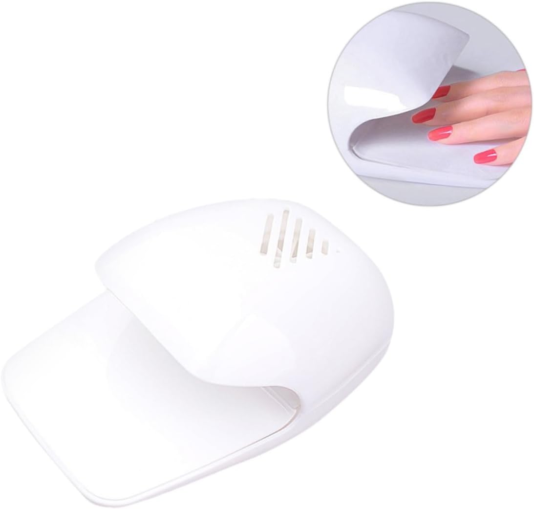 Mini Nail Fan Dryer Touch-Activated Powerful Nail Dryer Tool for Salon Personal Use Auto Off for Fast Drying White Compact Manicure Accessory