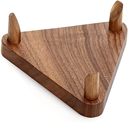 LuxRound Ball Stand Holder Display Stand for Basketball Football Soccer Holder Rack Autographed Ball Memorabilia Display Case Solid Walnut Wood Made Ball Display Stand