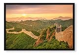 Pixxprint Chinesische Mauer, Poster im Bilderrahmen, 