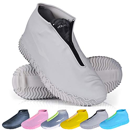 ydfagak Shoe Covers Waterproof Reusable Foldable Not-Slip Rain Shoe Covers with Zipper,Shoe Protectors Overshoes Rain Galoshes for Kids Men and Wome (Gray, M (Women 5.5-7.5, Men 5-6.5)) by ydfagak - Used condition - US$14.25