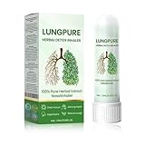 Timilk Lungpure Luibhe Detox inhalador, inhalador de palo nasal, pluma difusor herbal con extractos de mulleína, mejorando la respiración y refrescamiento del aire oral (1PC)