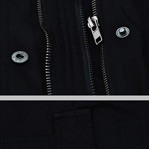 Jofow Womens Coat,Long Solid Hooded Padded Plush Jackets Fleece Belted Military Parkas Straight A Line Slim Autumn Winter (Xl,Black) #TOP5