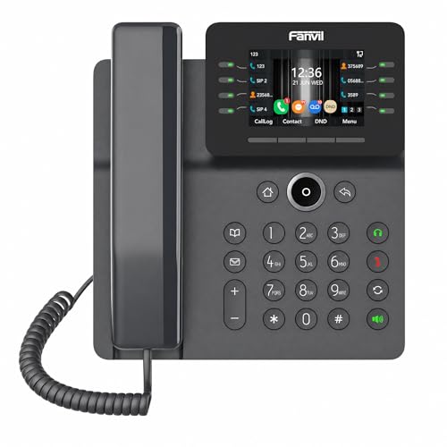 Fanvil V64 Business IP Phone, 3.5 Inch Color Display, 12