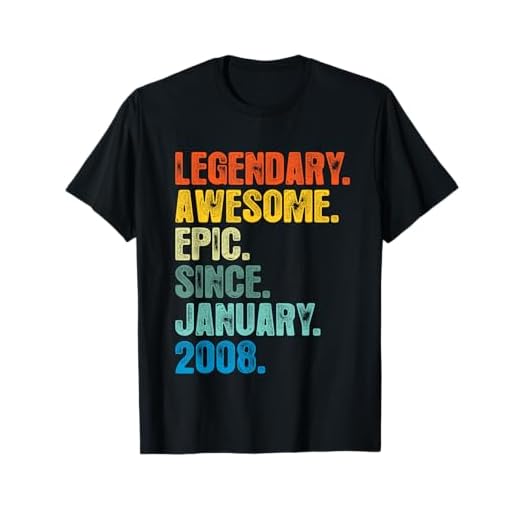 Camiseta legendaria desde enero 2008, regalo de 13 años Camiseta