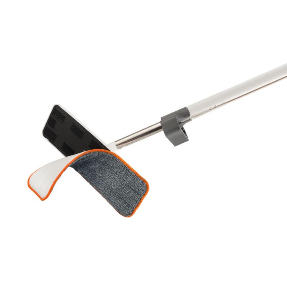 Superio Selbstauswringender Mikrofaser-Reinigungsmopp, freihändiger Miracle-Flachmopp mit Auswringklinge für Zuhause, Küche, Bad - Hartholz, Laminat, Fliesen