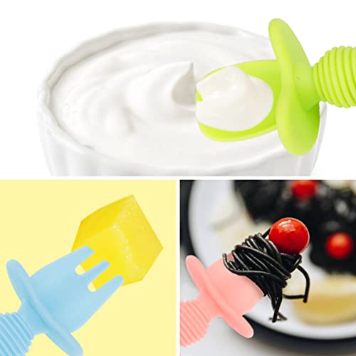 8 Pack Baby Utensils, Silicone Baby Led Weaning Utensils Toddler Utensils For Self Feeding Baby Forks And Spoons First Stage Chewable Utensils Set For Age 6 Months+ (Multicolor) #TOP6