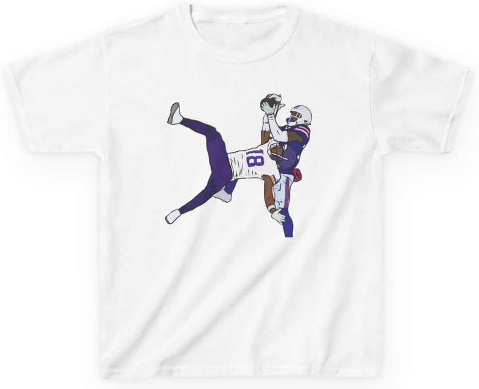 Youth T-Shirt Justin Jefferson Catch of The Year Minnesota Football Tee Kids Sizes