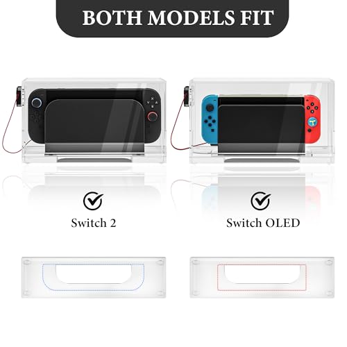Funda acrílica Geekria compatible con Switch 2 y OLED: mantén tu setup de escritorio impecable 5