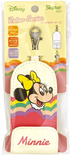 スケーター(Skater) リール付き キーケース キーホルダー 鍵収納ケース レトロ ミニーマウス ZKC1-A