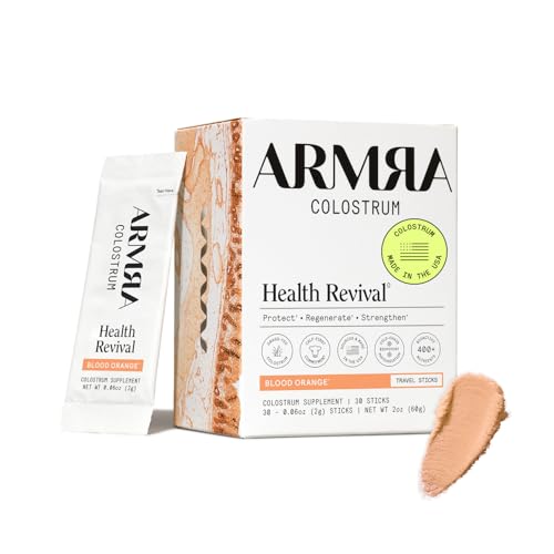 ARMRA Colostrum Powder, Blood Orange, 30 Serving Travel Sticks