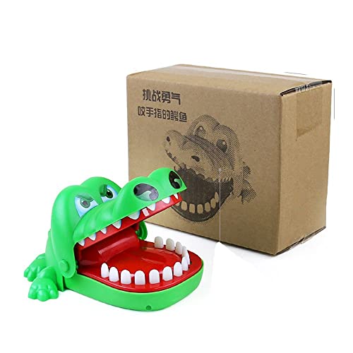 BAUT Brinquedo assustador de crocodilo engraçado piadas brinquedo jacaré chaveiros jogo dedo (crocod