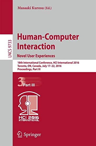 Buy Human-Computer Interaction. Novel User Experiences Book Online at ...