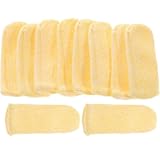 Lurrose Schnittfeste Fingerlinge Gelbe Widerstandsfähige Fingerschützer 10 Stück aus Hppe mit Hoher Elastizität Daumenschutz für Glasschneiden und Werkzeugproduktion
