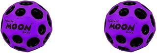 Waboba Moon Ball-Bounces Out of This World-Original Patented Design-Craters Make Pop Sounds When It Hits The Ground-Easy to Grip, Colour-Purple, 65 mm (Pack of 2)