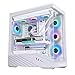 Lian Li V100 ATX Mid-Tower PC Case, 4 x 120mm ARGB PWM Fans Pre-Installed, LED RGB Strip, Display Platform with Tempered Glass, Support 420mm GPUs, 360mm Radiator, Optimized Airflow - White (V100RW)