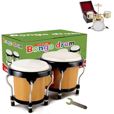 EastRock Bongo Drum Brown Mini Drum Model
