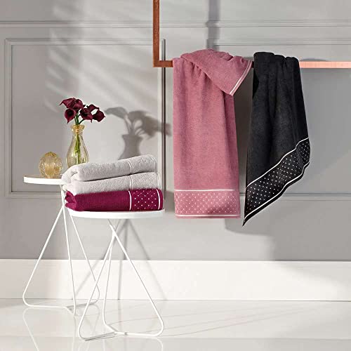 Jogo de Toalhas 5 Peças Safira - Appel (Carbono/Prata)