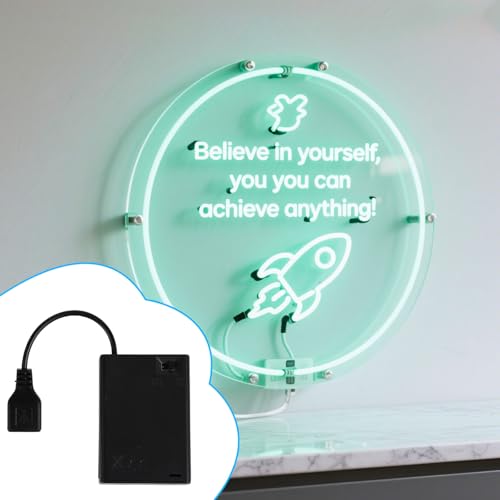 Portable Battery Pack for 5V Neon Signs, Black LED Light Powered Box Converts USB Lights to Battery-Operated Plug Adapter Supply for Indoor Outdoor - Image 5