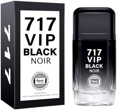 Hybrid & Company 717 VIP Black Noir Modern Spicy Scent Men's Perfume,3.4 Fl Oz