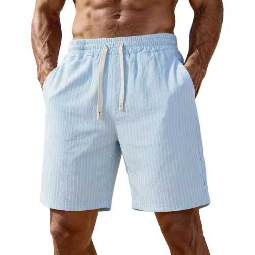 Pantalon en lin pour homme moderne aux finitions soignées en coton premium