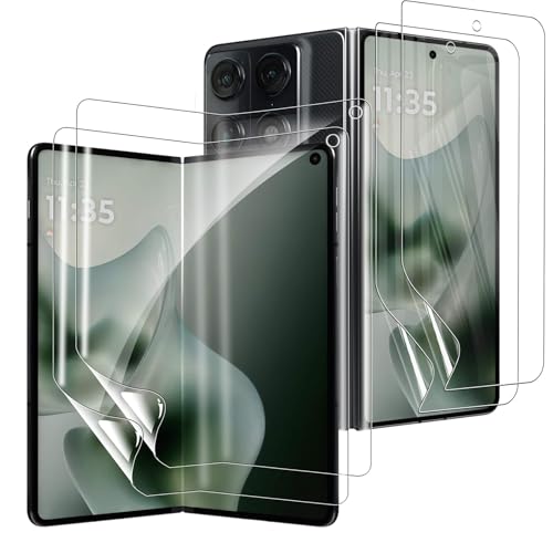 KUSINHOKA Protection Écran pour Motorola Razr Fold, [2+2] Protecteur D'écran pour l'écran intérieur et extérieu, HD Flexible Film Hydrogel, Anti-Rayures...