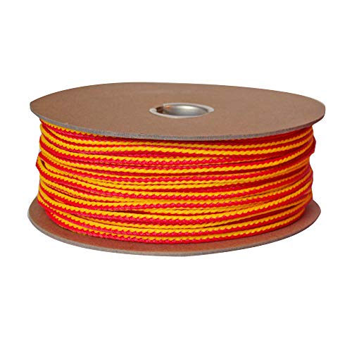 Jameson Poly Throw Line, 5/32 in. x 200 ft, Neon Red/Yellow | 650 lb Break Strength | Durable Arborist Line for Big Shot Launcher, Tree Work & Line Setting