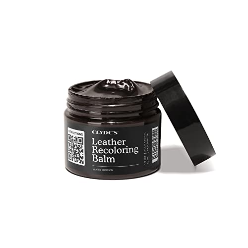 Clydes Leather Company Leather Recoloring Balm Color Restore & Scratch Repair Kit for Faded Leather Furniture Car Seats Sofa & Vinyl | 23 Colors | Non-Toxic Dye
