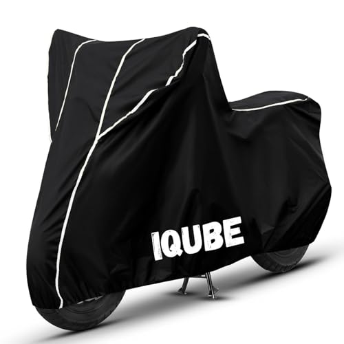 Image of Bike Cover for iQube 100% Waterproof, Dustproof & Scratch Resistant| Fully Bottom Elastic UV Resistant Heavy Duty Body Cover | All Weather Outdoor Use