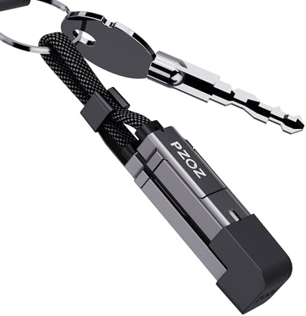 PZOZ 4-in-1-LED-Display Schnellladekabel 60W mit Lightning/Typ C/USB A Multi Ladekabel (60W, 0.18M)