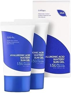 Isntree’s Hyaluronic Acid Watery Sun Gel (Pack Of 2, 50ml each) | All skin types Sunscreen | Daily Sunscreen With No White Cast