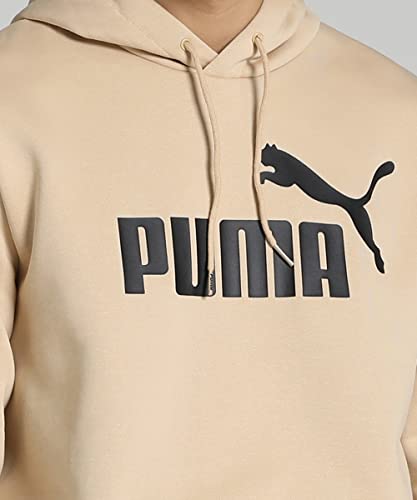 Image of Puma Cotton Men Ess Big Logo Hooded Neck Hoodie Fl (S) Mineral
