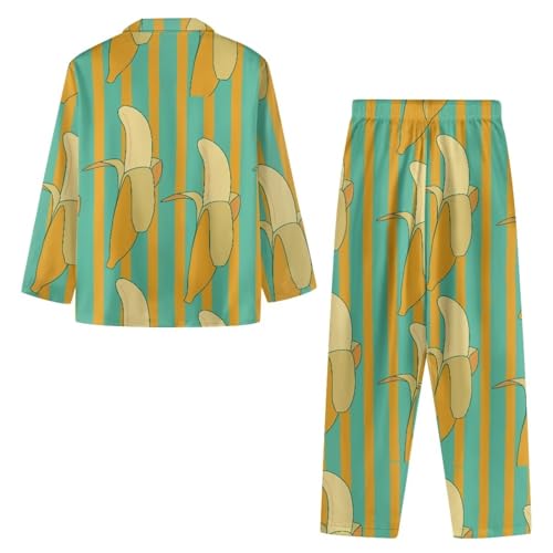 Modysero Long Sleeve Collar Neck Pajama Set with Pocket Soft Comfy Graphic Pattern 2 Piece Lounge Set for Women Men2