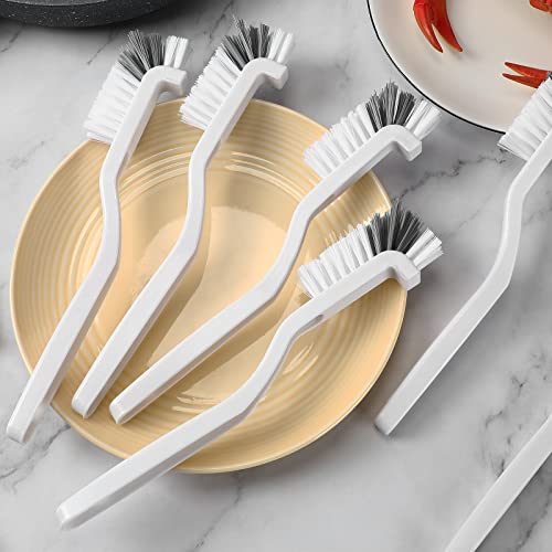 48 Pcs Kitchen Scrub Brush Bulk Sink Bathroom Cleaning Brush Right Angle Mini Grout Brush Plastic Edge Corner Dish Brush For Household Bottle Tile Lines Window Track Crevice With Stiff Bristle #TOP6
