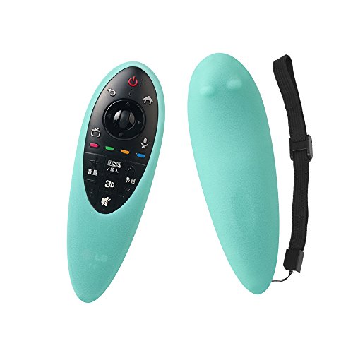 SIKAI Protective Silicone Remote Case for LG AN-MR500G Magic Remote Cover Flexible Shockproof Washable Remote Holder for LG 3D Smart TV Magic Remote Skin Anti-Lost with Lanyard (Glow in Dark Blue)