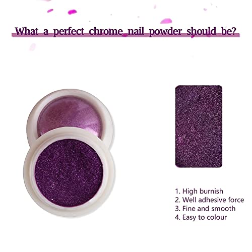 Bishengyf 6 Box Chrome Nail Powder, Chrome Effect Nail Powder Set, Shiny Nail Glitter Powder With Magic Mirror Effect For Nail Art Design Decoration(Christmas Color Series) #TOP4